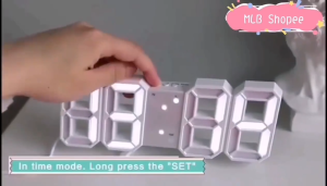 【Low Price】Mini Desktop Digital Clock 3D Digital Clock Fashion Wall Clock Multifunctional Creative USB Plug In  Clock Home Decoration PhIeo