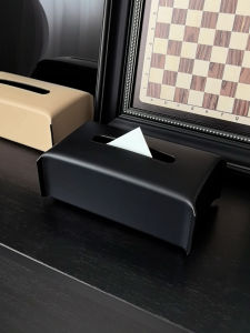 LIVETAI Luxury Leather Tissue Box Classic Design for Living Room Coffee Table Decorative Paper Towel Holder Modern Simplicity