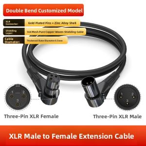 Choseal | Extension Balanced Microphone Mixer Audio Cable 3-core