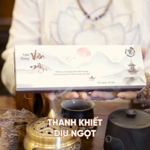 Nhang trầm vân mây Thiên Mộc Hương thơm thoang thoảng dịu nhẹ hộp 40 vân