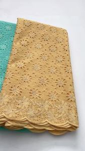 Kalume African Cotton Lace Fabric 2025 High Quality Swiss Voile Lace with Stones Nigerian Lace Dubai Style 5Yards F4264