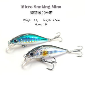 1Pcs 45mm 3.3g Micro Lure Mino Crank Fishing Loud Lure Floating Artificial Plastic Hard Bait Nile Tilapia Bass Finshing Bait