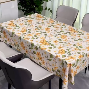 Premium PVC Tablecloth European Floral Waterproof Oilproof Non Slip Long Lasting For 4/6/8/10 Seats Rectangular Square Tables Home Party Tablecloth