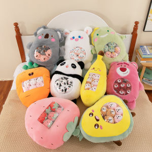 QIAOSHANG | Cute Fruit Snack Inspired Plush Toy Dinosaur Cat Pillow Gift for Girls