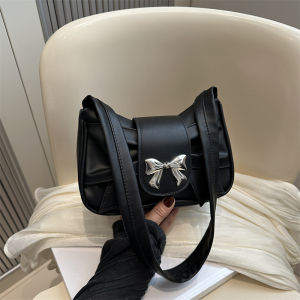 กระเป๋าถือผูกโบว์ผีเสื้อสุดเก๋ไก๋ กระเป๋าสะพายไหล่ข้างเดียวสุดเท่ กระเป๋าทรงสี่เหลี่ยมเล็ก กระเป๋าสะพายข้างแฟชั่นฤดูใบไม้ผลิและฤดูร้อน กระเป๋าสะพายข้างแบบลำลอง