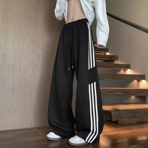 CHENMU | American Street Style Three Stripes Slim Fitting Sweatpants Men