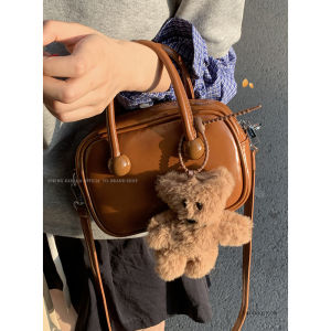 South Korea Satchel Square Pouch Womens Fall 2024 New Arrival Tide Fashion Retro Bowling Bag Multi-Functional Messenger Bag