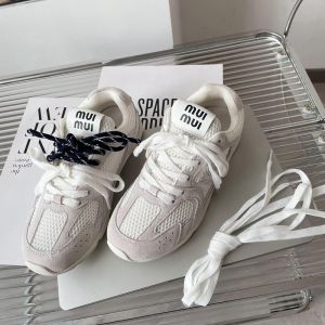 Breathable Mesh De Xin Sports Shoes for Women Summer New Style Casual Fashion Flat Bottom round Toe Rubber Sole Deep Mouth Shoe