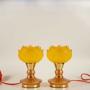 New Arrival Lotus Lantern Buddhist Altar Long Burning LED Lamp Electric Powered Home Decor Vajradhara Bodhisattva Buddha Lantern