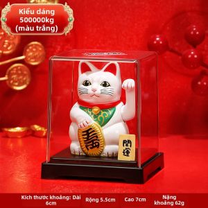 sanstyle | Tượng Mèo May Mắn Chạy Năng Lượng Mặt Trời Tự Động