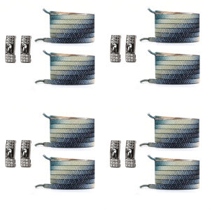 2 pairs/4 pairs No Tie Shoe Laces Diamond Buckle Golden Elastic Lace Shoelaces Pearl Light Colorful Fashion Without Ties Laces