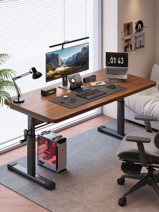 Elevating Desktop Computer Table Simple Rectangular Work Desk Home ...