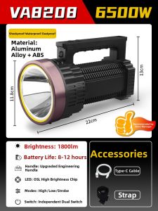 High Power Brightness Long Lasting Flashlight
