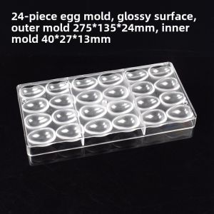 Multi-Specification Smooth PC Material Resurrection Eggs Chocolate Baking Egg Models Kitchen Cooking Utensils DIY Baking Tools