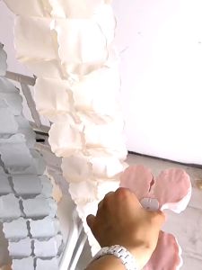 ม่านตกแต่ง ม่านดอกไม้ โมบายกระดาษ ขนาด3เมตร party supplies