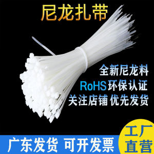 Nylon Cable Tie 4*200 250 300 5*350 Self-Locking Plastic Cable Tie Strap White