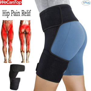 Hip Brace for Sciatica Pain Relief - Thigh & Flexor Support WrapCompression Band for Sciatic Nerve Pulled Muscle - Men & Women