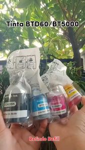 1 Set 4 Pcs Tinta Brother BTD60BK BT5000 Refill Printer DCP T300 T500W T700W T800W T310 T510W T710W T810W