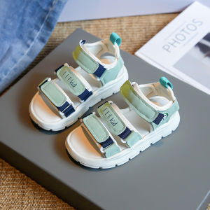 Giày Đi Biển Mùa Hè Thời Trang Cho Trẻ Em Giày Thường Ngày Có Dán Ma Thuật Chống Trượt Cho Bé Trai Và Bé Gái Giày Lười PU Thoáng Khí