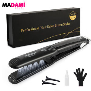MADAMI Steam Hair Straightener Tourmaline Ceramic Vapor Hair Flat Iron 230C adjustable temperature Fast Heating Hair Care Tools