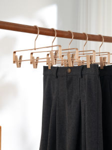 Aluminum Alloy Expandable Pants Clamp Anti-Slip Home Use Balcony Drying Wardrobe Storage Male Female Skirt Pants Rack