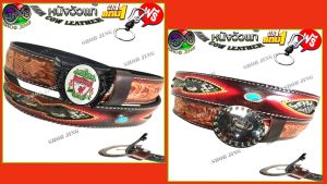 เข็มขัดหนังวัวแท้เย็บขอบลายเกือกม้าสอดงูติดค้อยซื้อ1ฟรี2 เข็มขัดหนังวัวแท้เย็บขอบ+หัวเข็มขัด แถมฟรีพวงกุญแจ เข็มขัดหนังวัวงานแฮปวี่ เข็มขัดสไตล์วินเทจ เข็มขัดคาวบอย ถอดเปลี่ยนหัวเข็มขัดได้เจาะรูให้ ถอดเปลี่ยนหัวเข็มขัดได้เจาะรูให้ Genuine leather belt