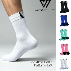 WRELS | Sports Knee High Socks Quick Dry Durable Comfortable Cycling Running Socks Professional Breathable Outdoor Bicycle Socks