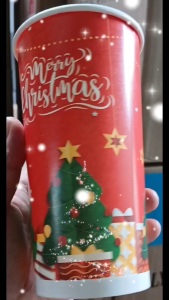 Ly Giấy Noel 360ml 480ml 660ml – Ly Giấy Cafe Trà Sữa In Hình Giáng Sinh 2025 Dùng Với Nắp 90mm