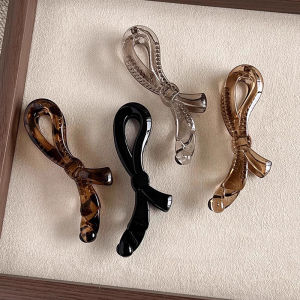 🔥Transparent Ribbon Banana Clip Large Ponytail Clip Elegant Fresh Anti Slip Hair Clip LovelylifeFu👍