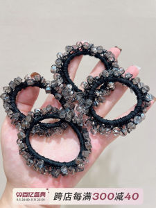 สร้อยข้อมือคริสตัลเงาหนักทำมือ เครื่องประดับผมสไตล์เกาหลี สร้อยข้อมือผมแบบลำลอง หรูหรา เครื่องประดับผมแบบอเนกประสงค์