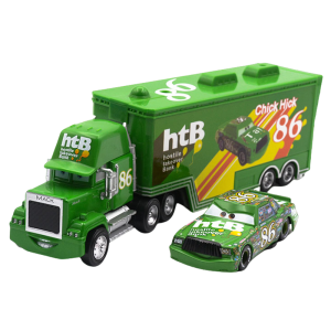 Takara Tomy | Cars Toys Lightning McQueen Jackson Storm Chick Hicks Diecast Container Truck Metal Alloy Model Peripheral Toys Birthday Gifts