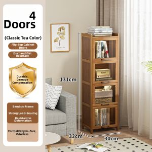 advocate | Dustproof Tall Narrow Bookcase with Glass Doors