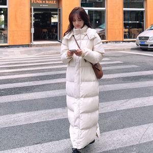 Womens Winter Coat 2024 New Style down Cotton Jacket Korean Loose Thick Long Over-Knee Cotton Clothes Outerwear