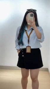 6085 Candice Long Sleeves Top Atasan Kemeja Wanita Kasual Korean Style