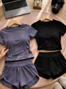 【Buy 1 Get 1 】FICOOL High-Waist Yoga Shorts: Flattering Fit for Yoga Flows Gym Training Women Run