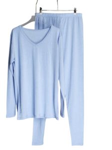 Special Offer Male V-neck Autumn Mulberry Silk Cotton Pajamas Suit Knitting Silk Thin Type Pajamas Autumn Clothes Long Pants Cotton Jersey