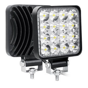 48W Ultra Thin LED Work Light Spot Beam LED Pods Driving Light 12V 24V Offroad Fog Lamps for Truck Tractor Car SUV ATV Excavator