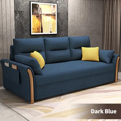 (HOME+) Sofa Bed Foldable Multifunctional Fabric Sofa Bed Living Room Folding Lazy Sofa
