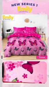 SPREI EMILY MOTIF TERBARU UK 180X200 KING DAN 120X200 SINGLE