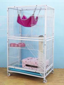 Magpul-กรงนก กรงกระรอก กรงสัตว์เลี้ยงขนาดใหญ่สามชั้น กรงแมวขนาดใหญ่สำหรับแมว กระรอกและสัตว์เลี้ยงอื่น ๆ