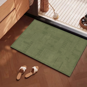 Water-Absorbing Non-slip Retro Green Bathroom Carpet