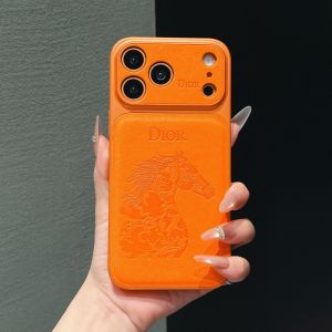 Embossed New Year Horse Leather Pattern Luxury Case Universal Full Body Protective Cover for High-end Phones