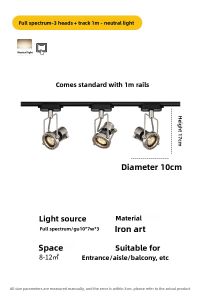 NSWR | Antique Style Modern Elegant Track Spotlight Adjustable Angle Anti-Glare Nickel Color