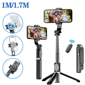 Wireless Selfie Stick Tripod Stand Bluetooth Remote With Fill Light for iPhone Mobile Phone Vlog Tiktk Live Streaming