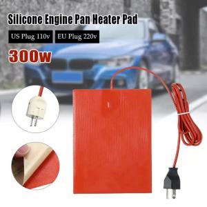 110V/220V 300W Engine Oil Pan Sump Tank Silicone Rubber Heating Pad EU US Standard Heated Plate Kits Heating Mat 150x200mm