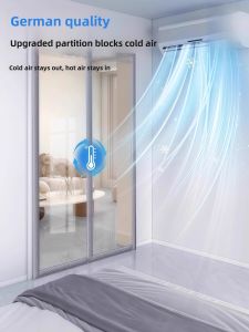 Transparent Plastic Kitchen Door Curtain Room Partition Curtain Anti-Cold Air Conditioning Oil Smoke Barrier No-Punching Required