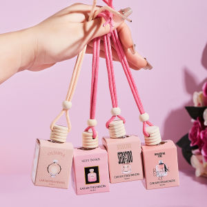 4pcs Pink car fragrance car interior accessories perfume pendant car supplies fresh air car fragrance