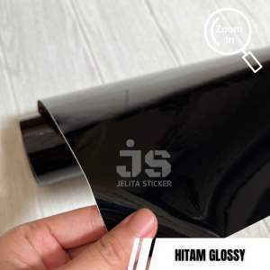 Sticker Hitam Glossy / Skotlet Hitam Glosi / Stiker Hitam Glossy Mengkilap