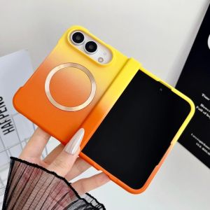 szhaiyu | Gradient Color Hard PC Phone Case For iPhone Duo 2026 Hinge Protection for Magsafe Magnetic Shockproof Protective Cover Funda