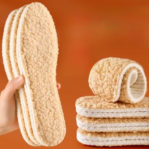 LINGMIAO | Womens Warm Sheepskin Insoles Winter Thickened Anti-Cold Soft Bottom Comfortable